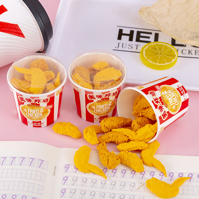Cục Tẩy Mô Hình Gia Đình Gà Rán Burger Dành Cho Học Sinh WJ115