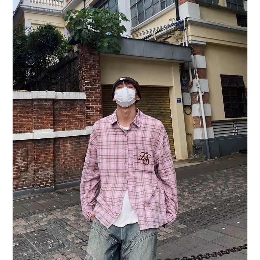 Áo Sơ Mi Dài Tay Họa Tiết Ca Rô Phong Cách Trẻ Trung Dành Cho Cả Nam Và Nữ