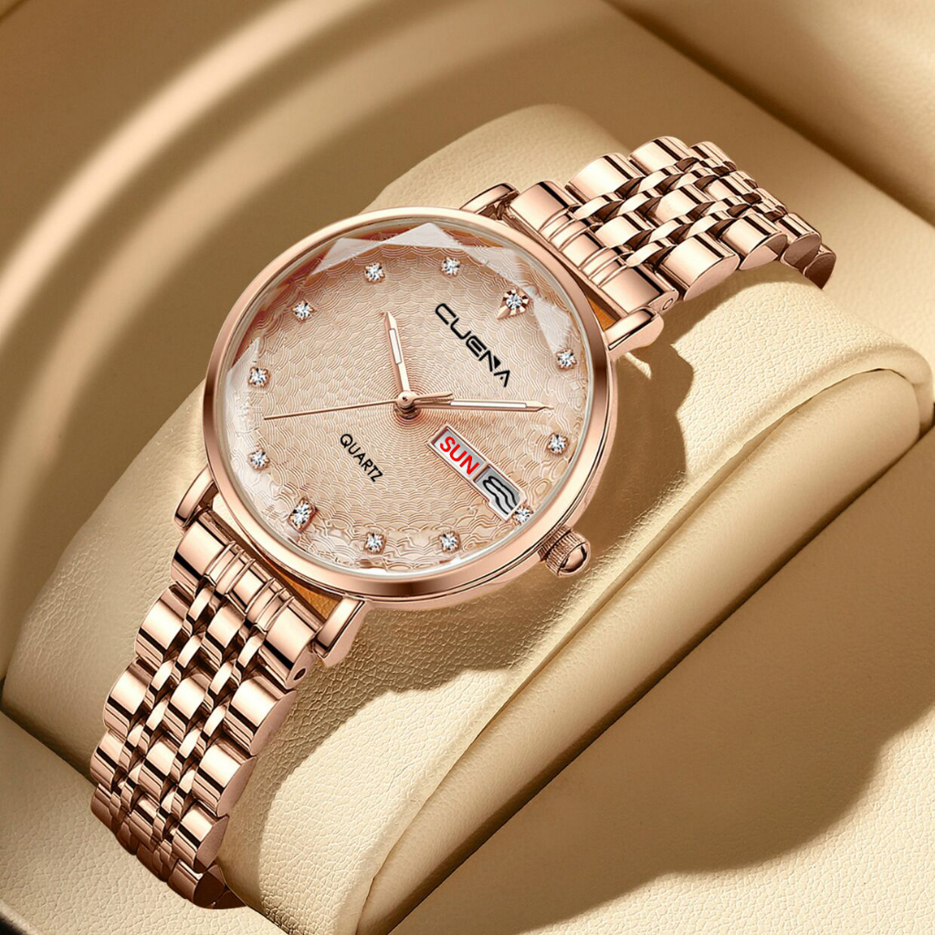 Đồng hồ đeo tay CRRJU 6002S chống thấm nước sang trọng thời trang cao cấp