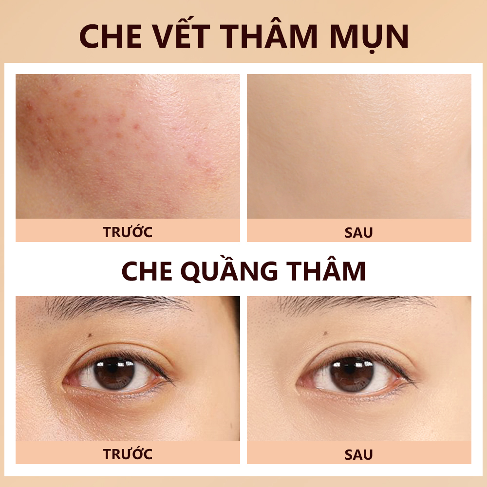 Kem che khuyết điểm O.TWO.O 40g che phủ quầng thâm mắt và lỗ chân lông 4 màu tùy chọn