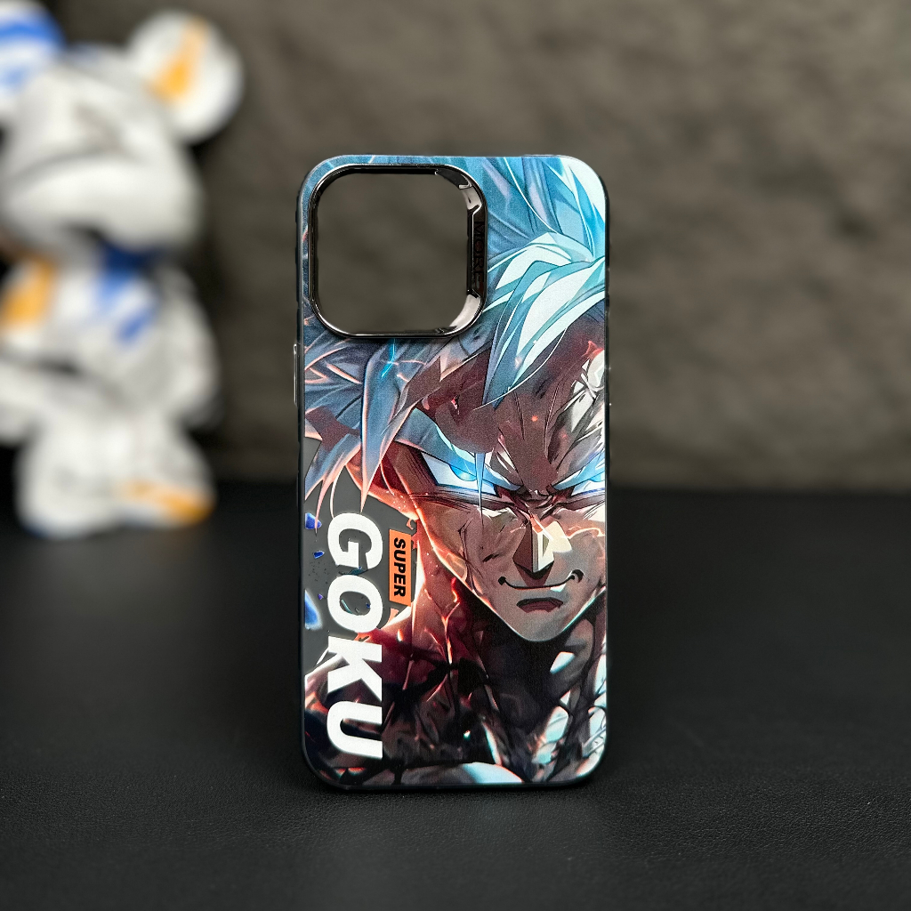 Ốp Điện Thoại Acrylic Cứng Chống Rơi Dập Nổi Hình Goku Dragon Ball Cho iPhone 14 13 12 pro max 13 pro max 14 pro max 11