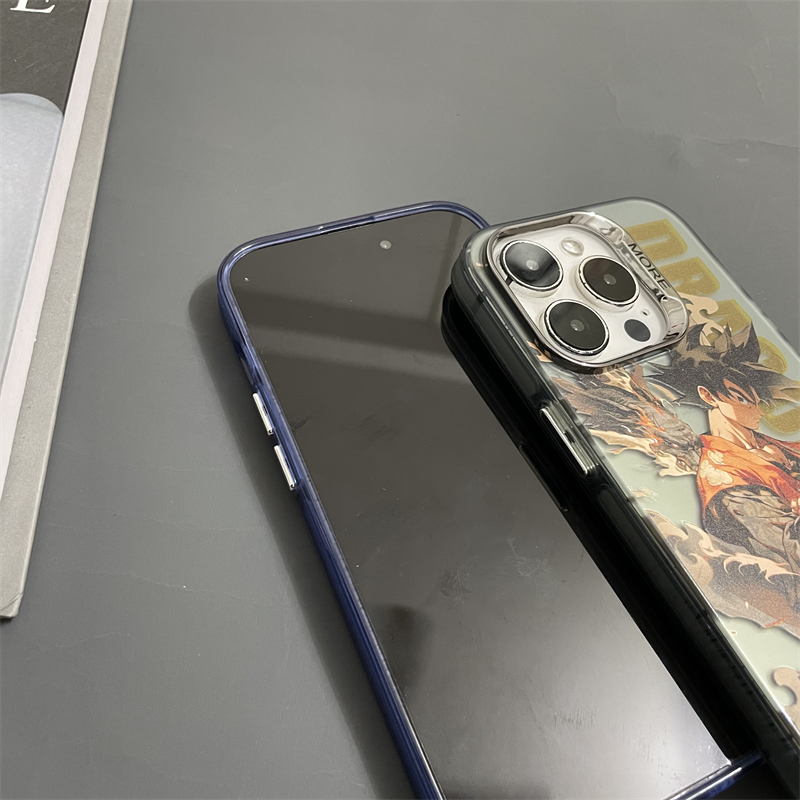 Ốp Điện Thoại Acrylic Cứng Chống Rơi Dập Nổi Hình Goku Dragon Ball Cho iPhone 14 13 12 pro max 13 pro max 14 pro max 11