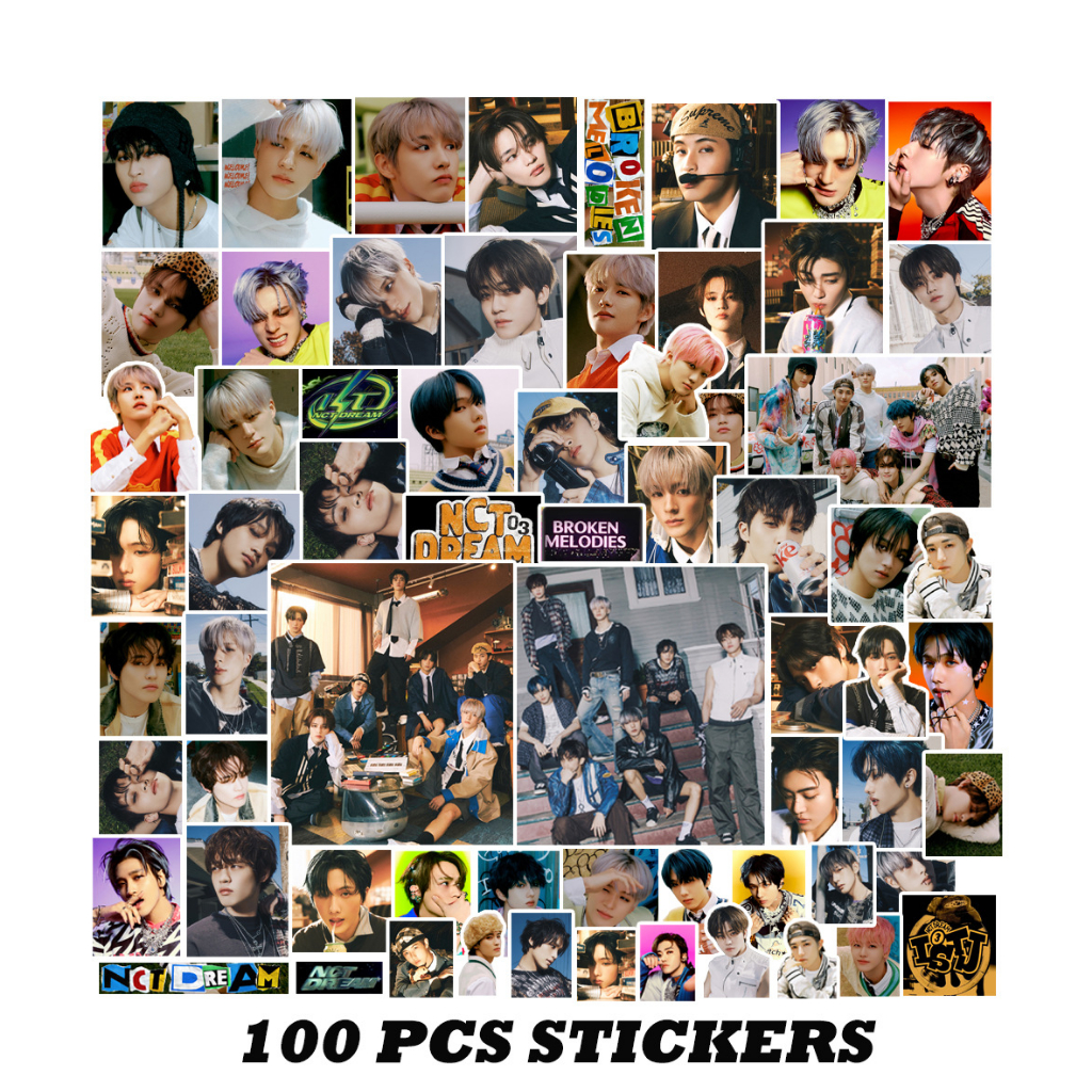 Set 100 Miếng Dán Trang Trí laptop In Hình Nhóm Nhạc Nct DREAM ISTJ