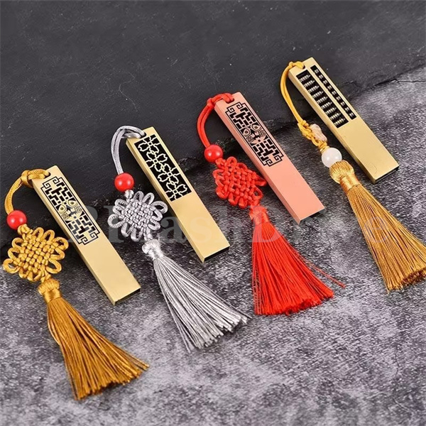 In kim loại trung quốc mới usb 2.0 logo tùy chỉnh ổ đĩa flash usb tốc độ cao 1gb 2gb 4gb 8gb 16gb 32gb 64gb 128gb với màu ngẫu nhiên nút thắt trung quốc