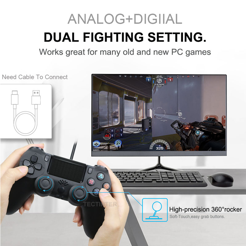 Tay Cầm Chơi Game Bluetooth Không Dây Cho PS4 PS4 / Slim / Pro / PS4 PS3 PC