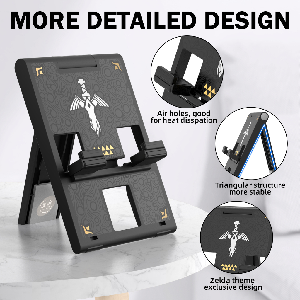 Iine Đế Sạc Màu Đen Có Thể Gập Lại Cho Nintendo Switch / OLED / Mobile / Pad