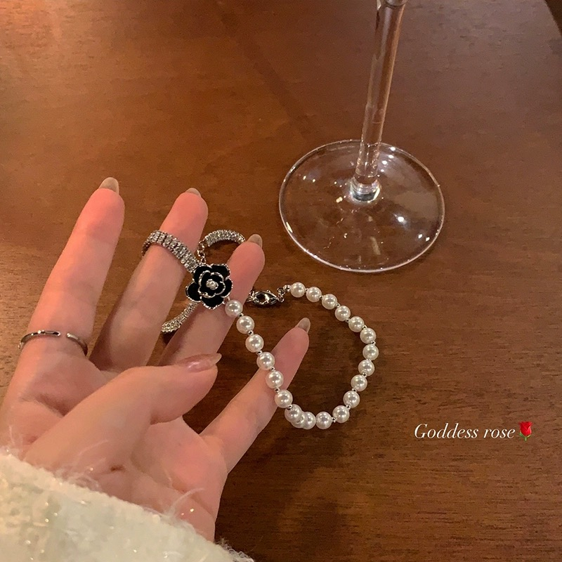 Dây Chuyền Ngọc Trai Hình Hoa Trà Sang Trọng Cho Nữ