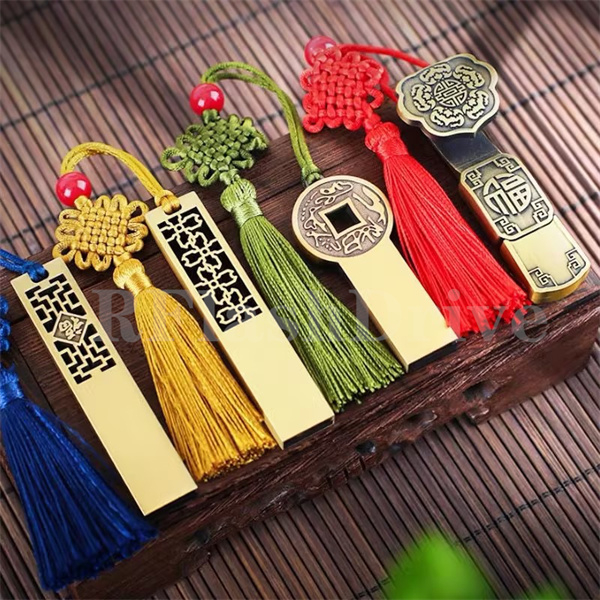 In kim loại trung quốc mới usb 2.0 logo tùy chỉnh ổ đĩa flash usb tốc độ cao 1gb 2gb 4gb 8gb 16gb 32gb 64gb 128gb với màu ngẫu nhiên nút thắt trung quốc