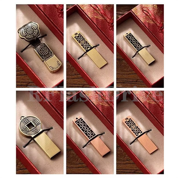 In kim loại trung quốc mới usb 2.0 logo tùy chỉnh ổ đĩa flash usb tốc độ cao 1gb 2gb 4gb 8gb 16gb 32gb 64gb 128gb với màu ngẫu nhiên nút thắt trung quốc