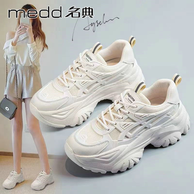 Giày Thể Thao Đế Dày Tăng Chiều Cao Thoáng Khí Thời Trang Xuân Thu Cho Nữ