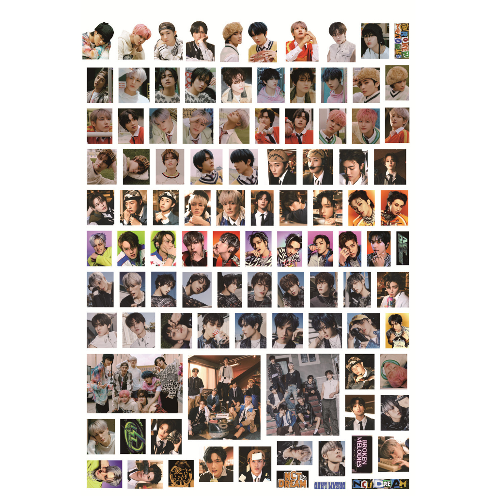 Set 100 Miếng Dán Trang Trí laptop In Hình Nhóm Nhạc Nct DREAM ISTJ