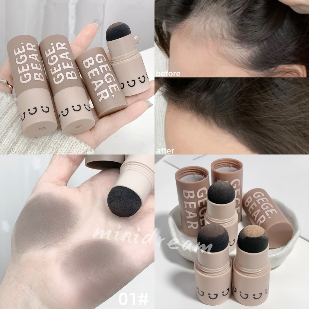 Phấn che khuyết điểm chân tóc tiện dụng GEGE BEAR Điểm Chân Tóc Chống Thấm Nước Tiện Dụng Cho Người Lười
