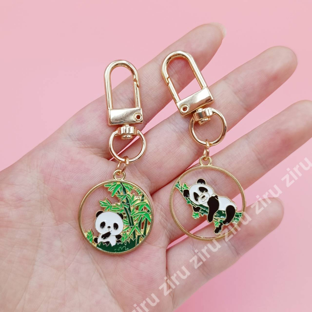 Móc Khóa Hình Gấu Trúc Bằng Tre Dễ Thương DIY