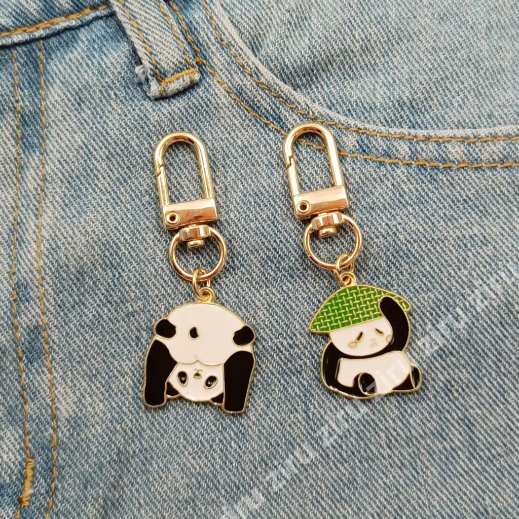 Móc Khóa Hình Gấu Trúc Bằng Tre Dễ Thương DIY