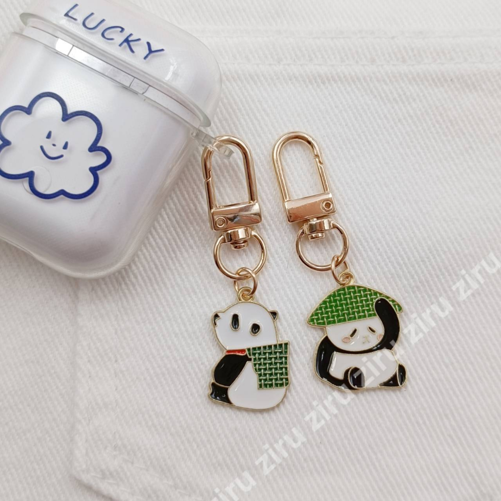 Móc Khóa Hình Gấu Trúc Bằng Tre Dễ Thương DIY