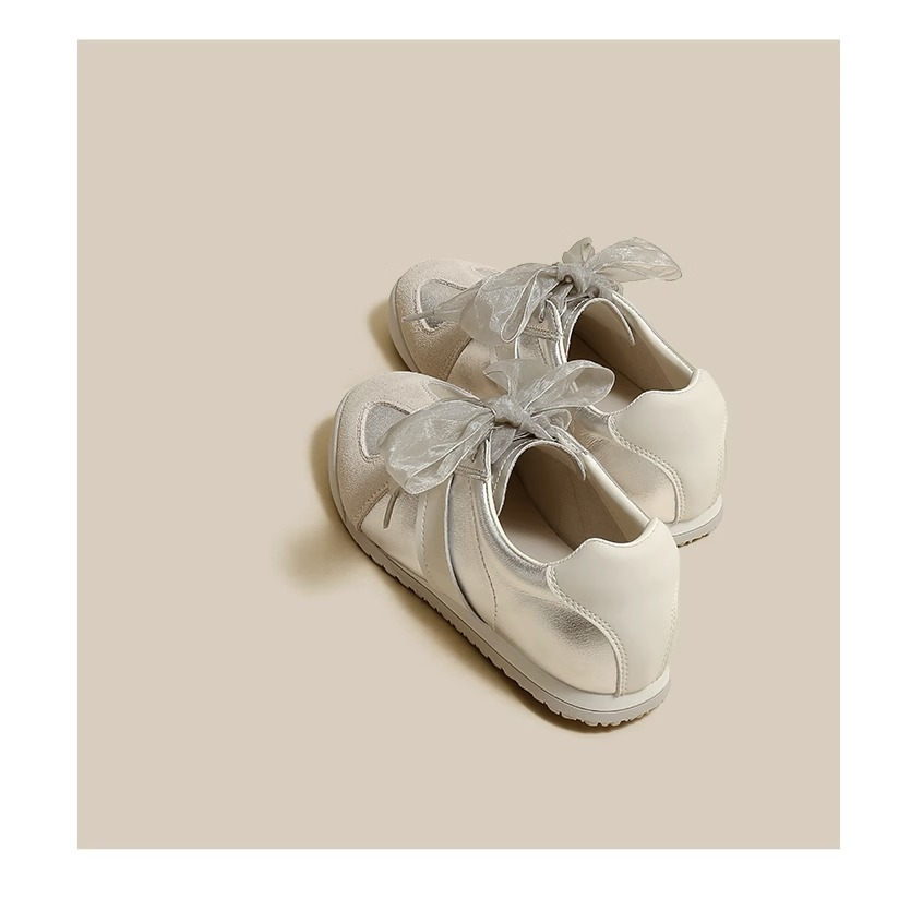 Giày Thể Thao Ba Lê Đế Mềm Màu Bạc Thời Trang 2023 Cho Nữ