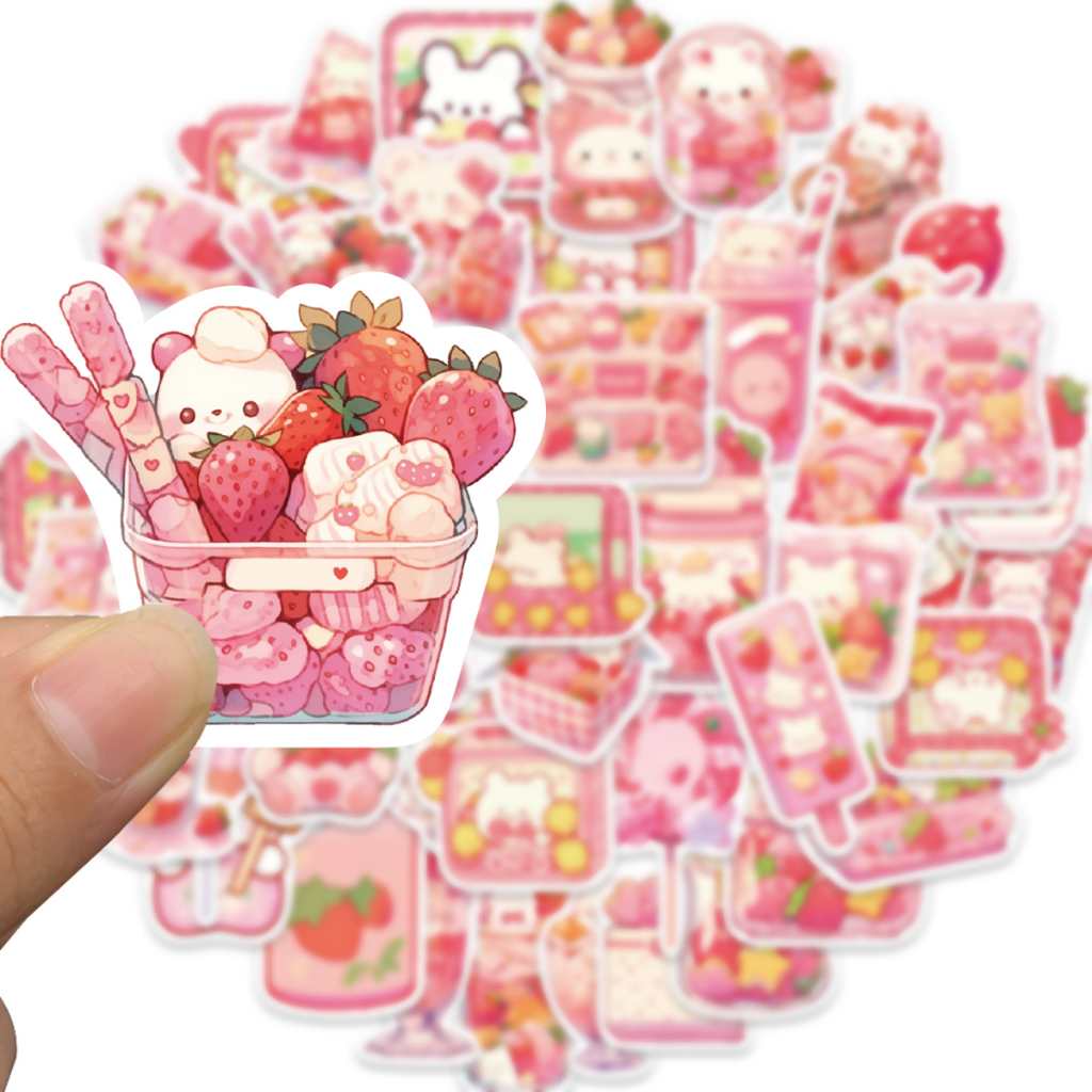 Bộ 50 Miếng Dán Chống Thấm Nước Họa Tiết Graffiti Dễ Thương Dùng Trang Trí Vali / Laptop / Xe Hơi / Ván Trượt