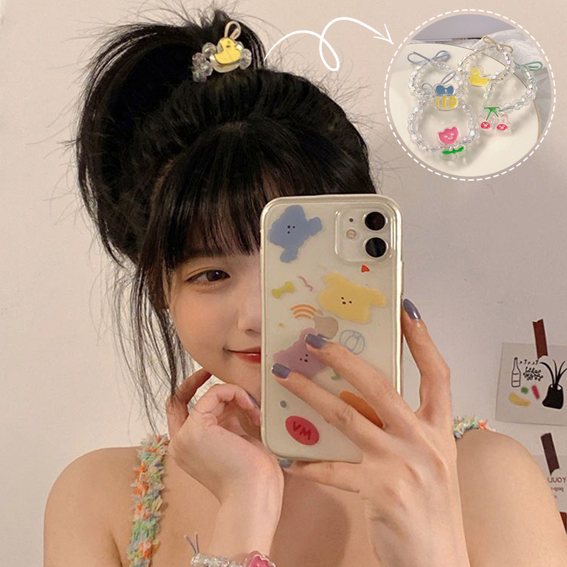 Dây Cột Tóc Lông Nhung Mềm Mại Hình Chú Chó Cinnamon Thời Trang Mùa Hè Cho Nữ