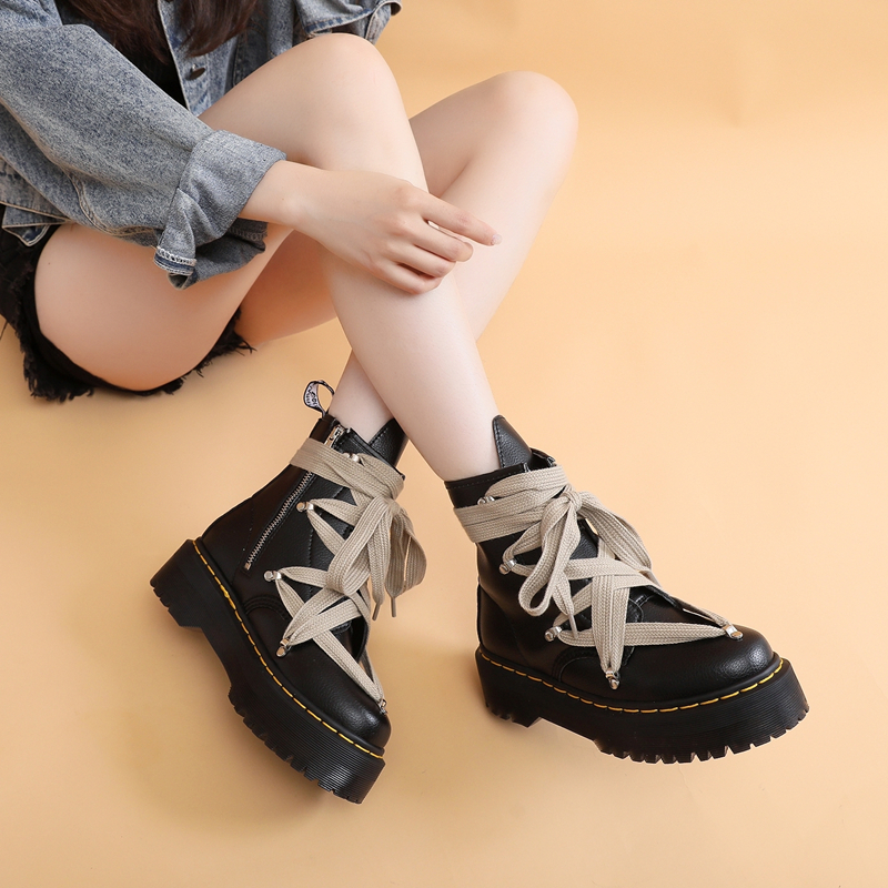 Việt Giày Bốt Martin Mũi Nhọn Đế Dày Thời Trang Cá Tính Cho Nam