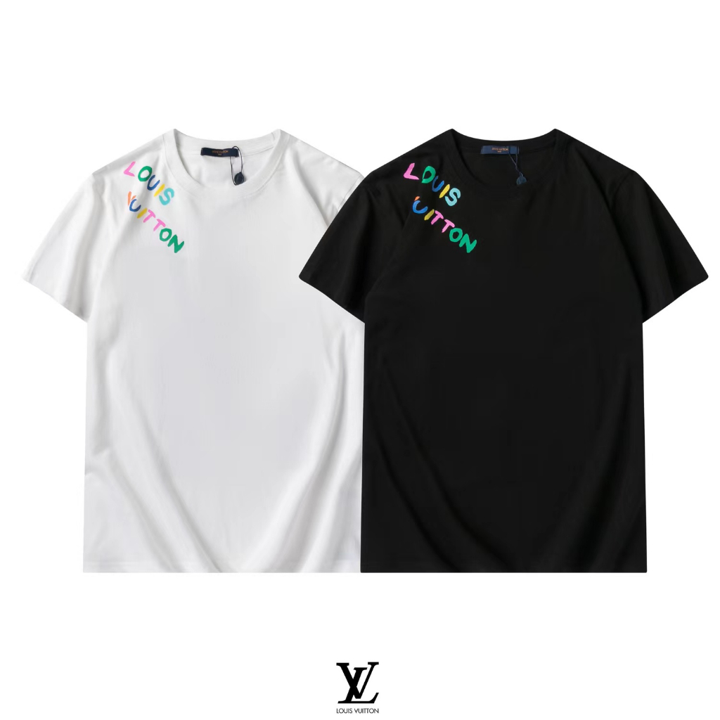 2023 New L1 v Áo Thun In Chữ logo Gấu Và Nhãn Dán Dành Cho Nam Và Nữ