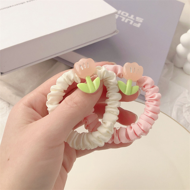 Dây Cột Tóc Lông Nhung Mềm Mại Hình Chú Chó Cinnamon Thời Trang Mùa Hè Cho Nữ