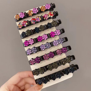 Kẹp Tóc Bện Bên Có Kẹp Tóc Và Đá Rhinestone