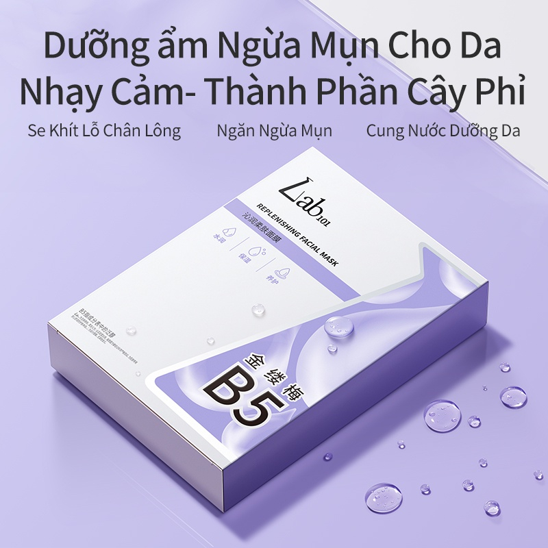 Mặt nạ Lab101 collagen niacinamide hydrolyzed chăm sóc B5 dành cho da khô Colorkey 10 miếng trong một hộp