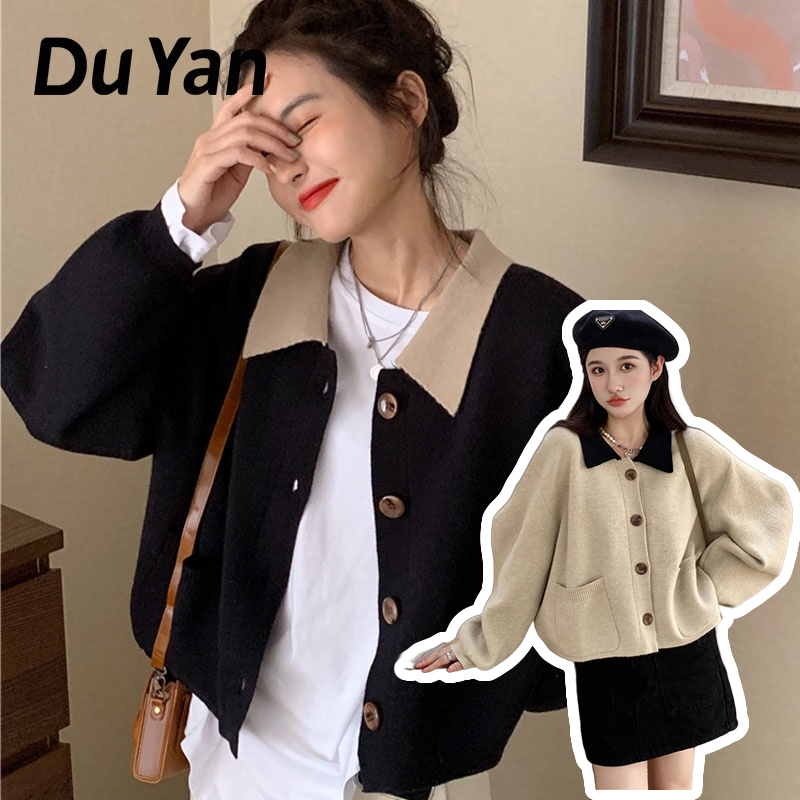 Áo Khoác Sweater Dệt Kim Kiểu Retro Nhật Bản Xinh Xắn Cho Nữ