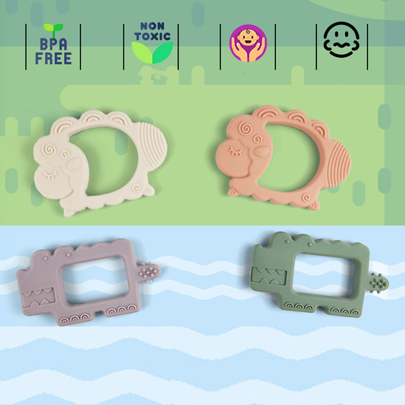 Đồ Chơi Gặm Nướu Bằng Silicon Hình Chú Cừu Hoạt Hình Cho Bé Sơ Sinh