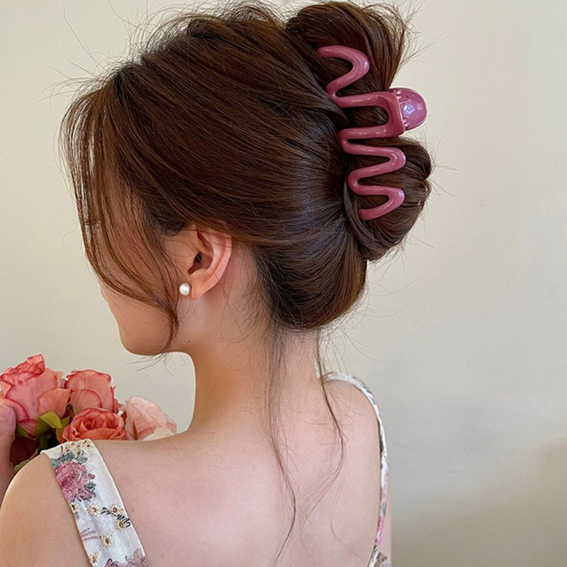 Kẹp Tóc Gợn Sóng Bằng Acrylic Cho Nữ