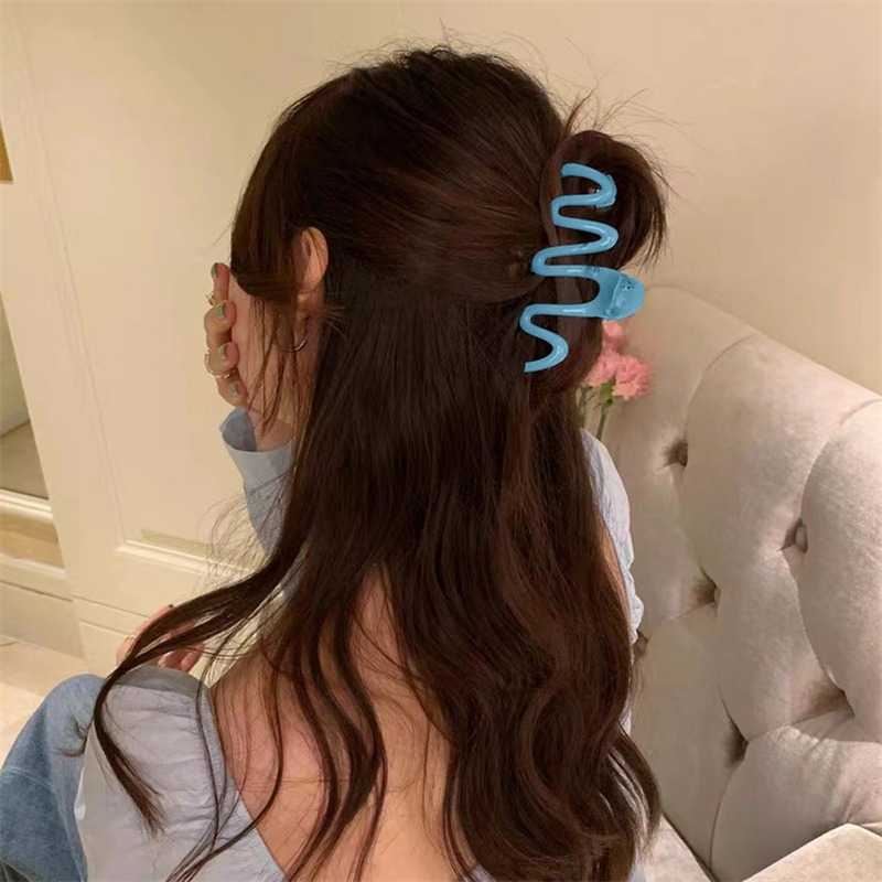 Kẹp Tóc Gợn Sóng Bằng Acrylic Cho Nữ
