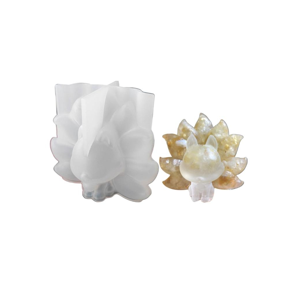 Khuôn silicone đổ resin epoxy tạo hình thú vật 3D làm nến xà phòng đồ trang trí DIY