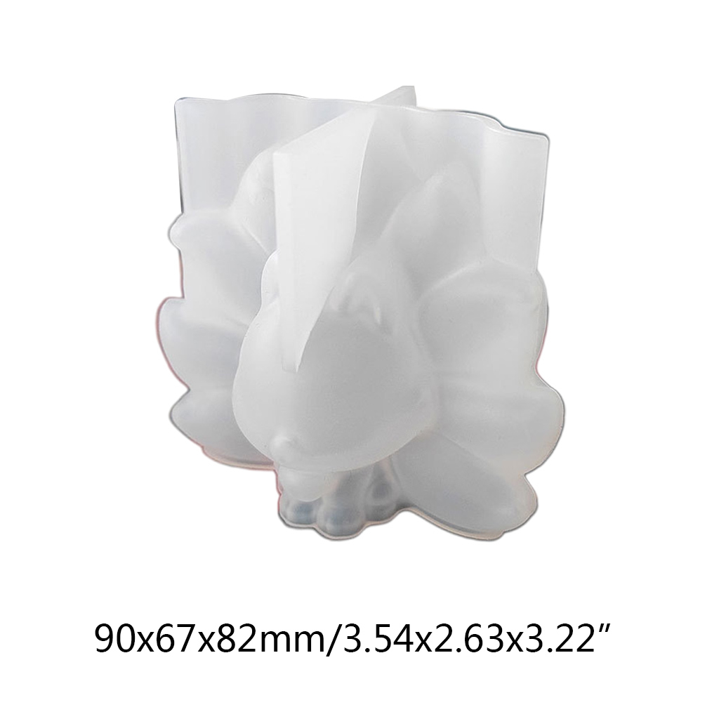 Khuôn silicone đổ resin epoxy tạo hình thú vật 3D làm nến xà phòng đồ trang trí DIY