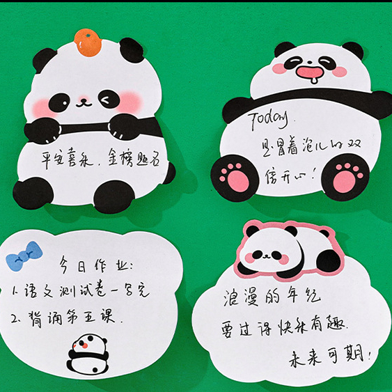 1 Giấy Ghi Chú Hình Gấu Trúc Hoạt Hình Dễ Thương