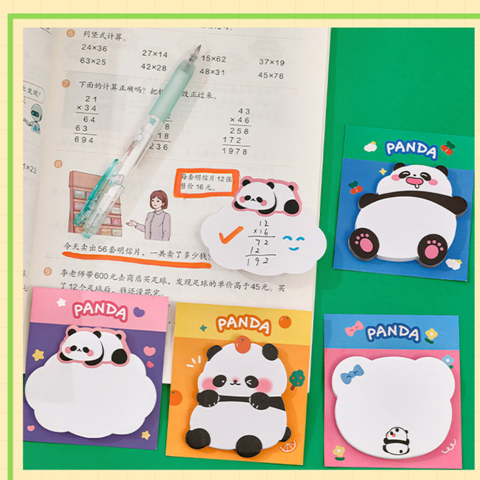 1 Giấy Ghi Chú Hình Gấu Trúc Hoạt Hình Dễ Thương