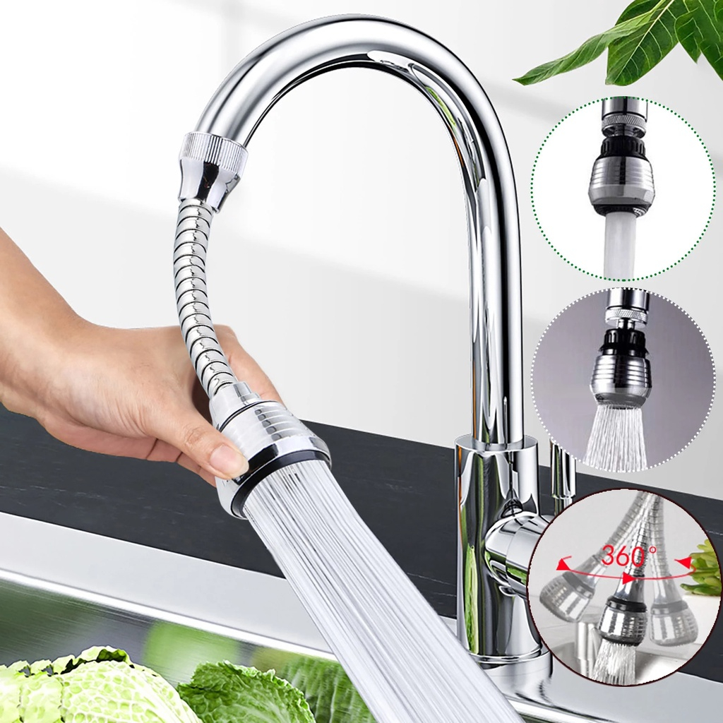 Đầu Vòi Lọc Tiết Kiệm Nước Chống Bắn Xoay 360 Độ 3 Chế Độ Thông Dụng Cho Nhà Bếp / Phòng Tắm