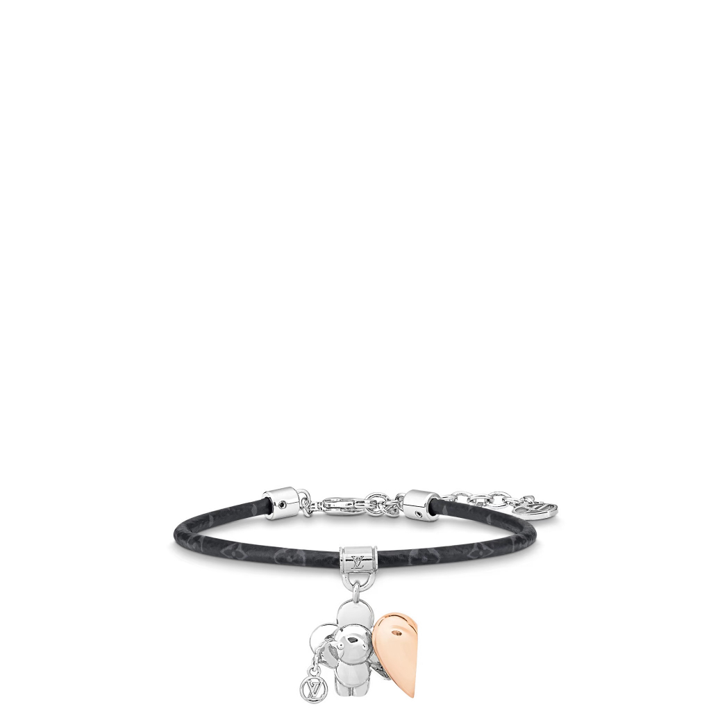 Vòng tay dây da cặp đôi v-letter cổ điển mới 2023