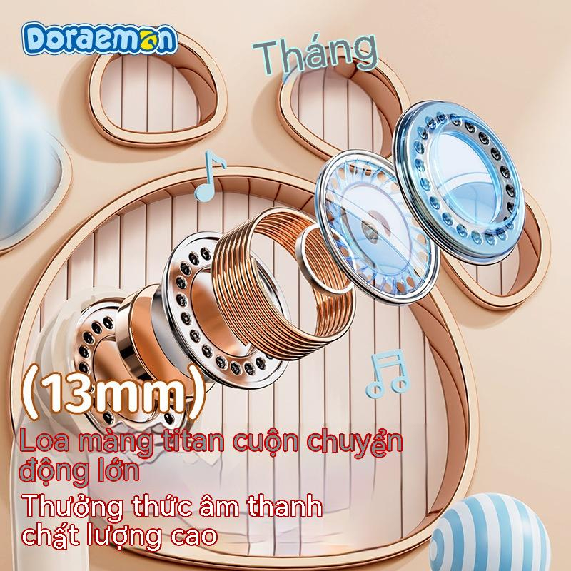 2023 Mới Tai nghe Doraemon Cat Claw TWS Bluetooth Tai nghe hoạt hình dễ thương Tai nghe Bluetooth giá trị cao Tai nghe nhét tai không dây Atmosphere Light