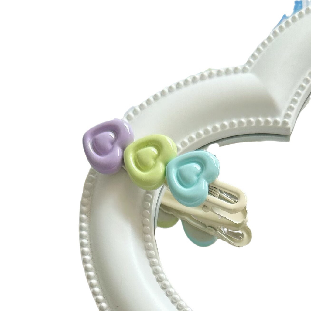 Kẹp Tóc Màu Hồng Vàng Xanh Lá Cây Ngọt Ngào Dễ Thương Cho Nữ