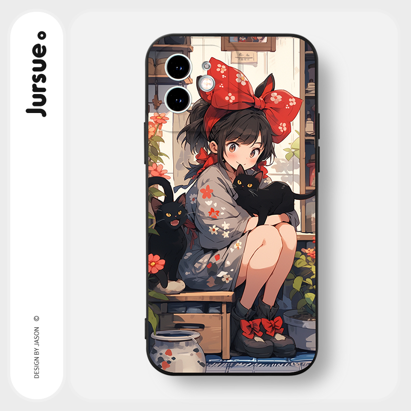 Ốp lưng JURSUE mềm chống bẩn hoạt hình dễ thương đẹp Cho iPhone 15 14 13 12 11 Pro Max SE 2020 X XR XS 8 7 ip 6S 6 Plus Y3925