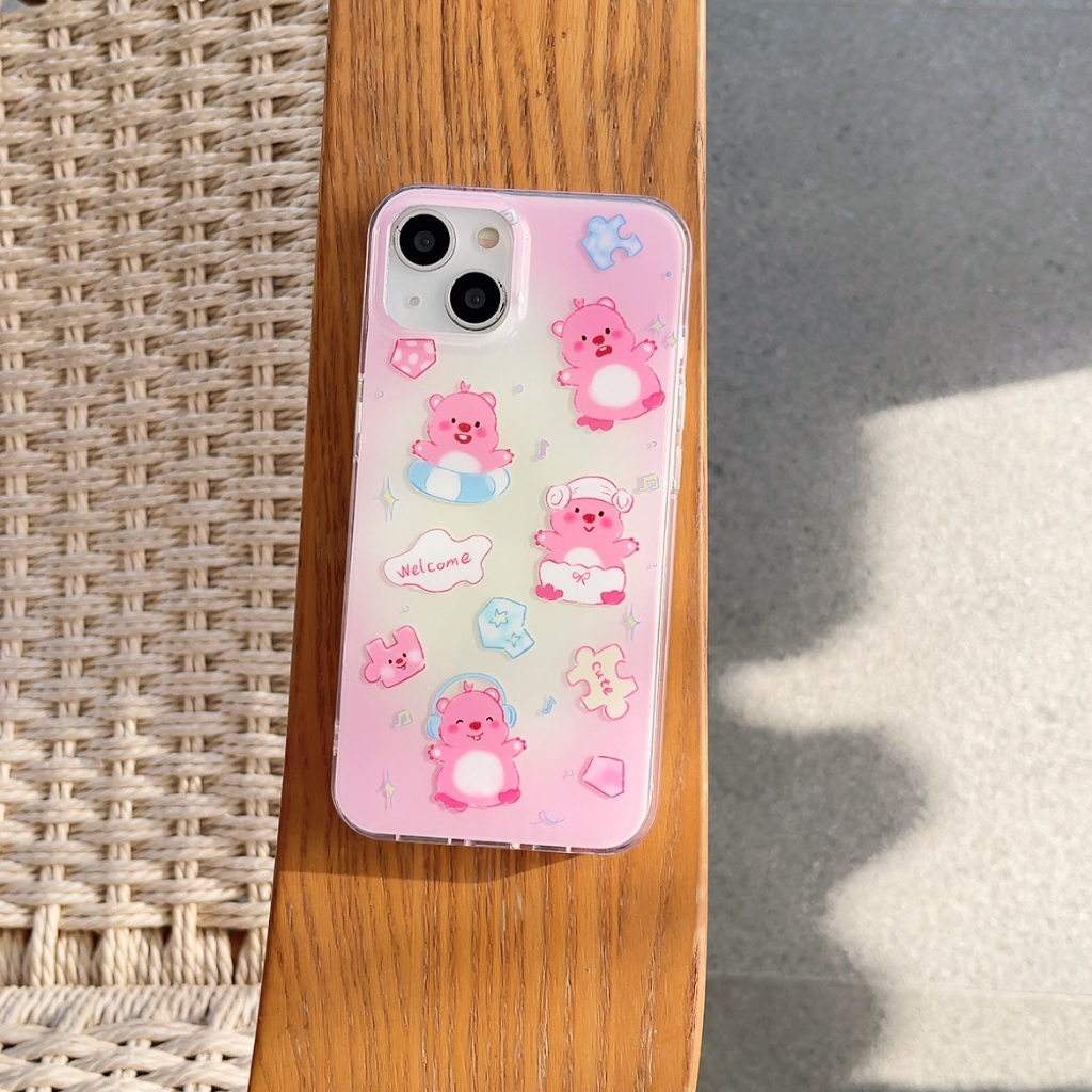 Dual imd powder yellow gradient ruby case cho iphone 14promax 13 iphone11 12 promax iphone case