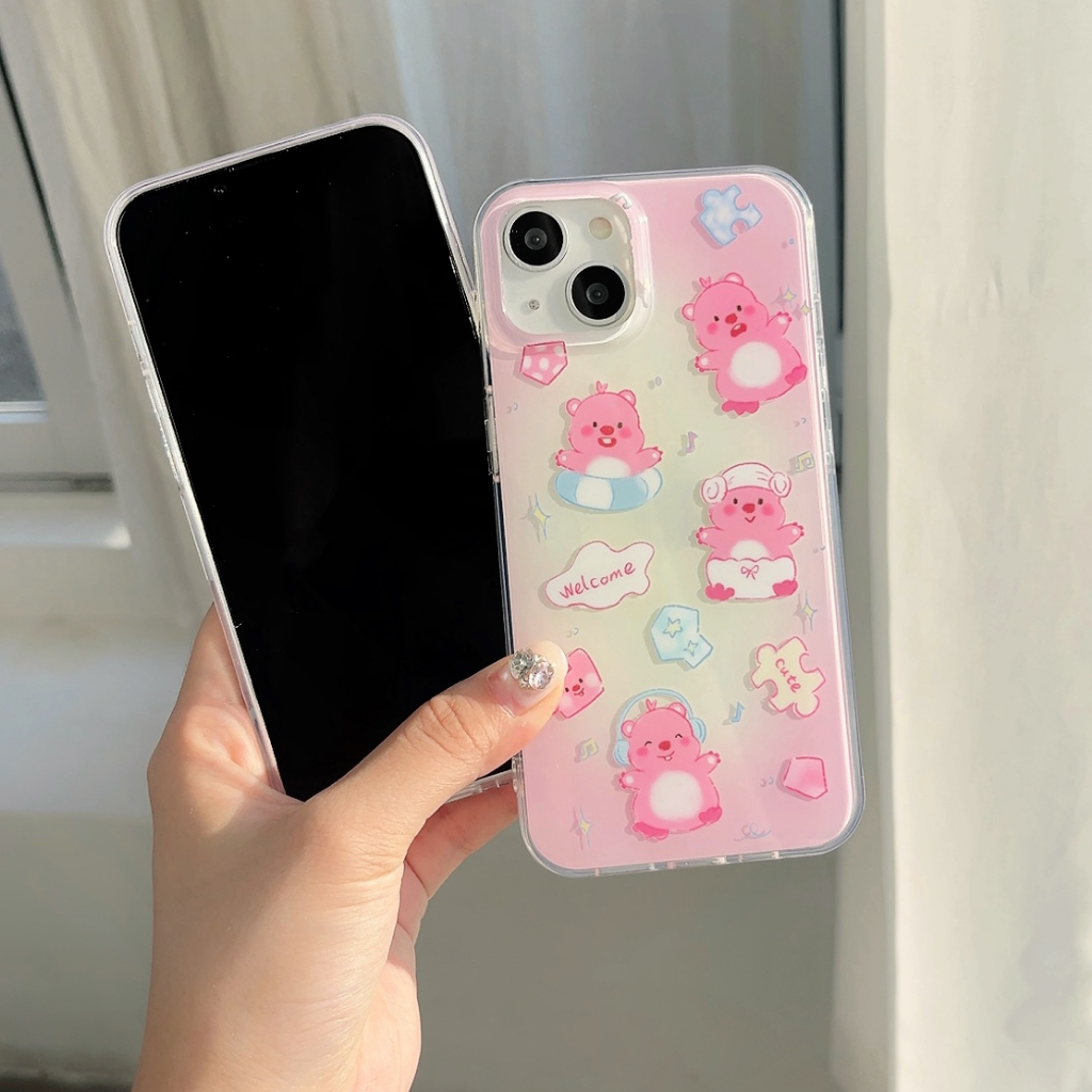 Dual imd powder yellow gradient ruby case cho iphone 14promax 13 iphone11 12 promax iphone case