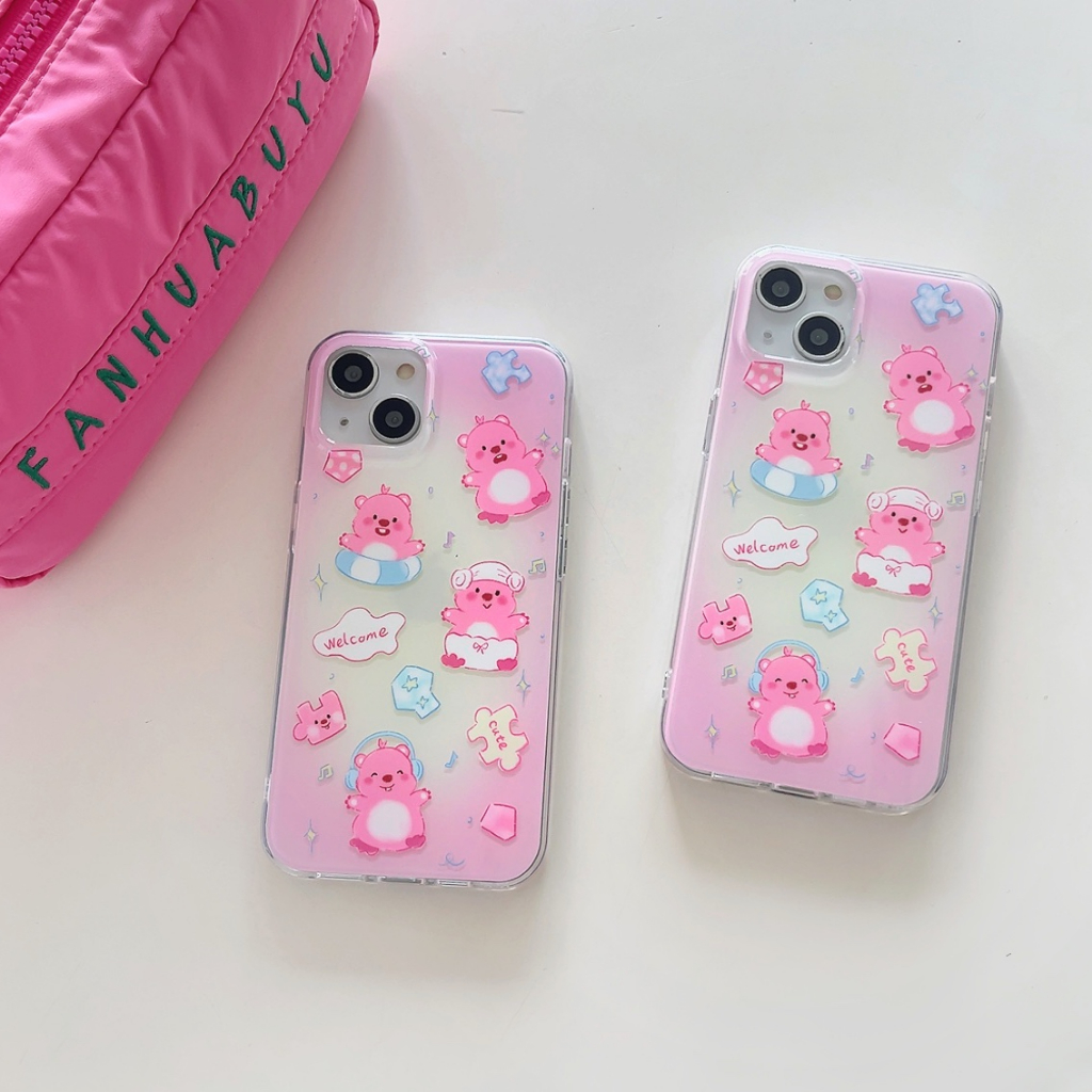 Dual imd powder yellow gradient ruby case cho iphone 14promax 13 iphone11 12 promax iphone case