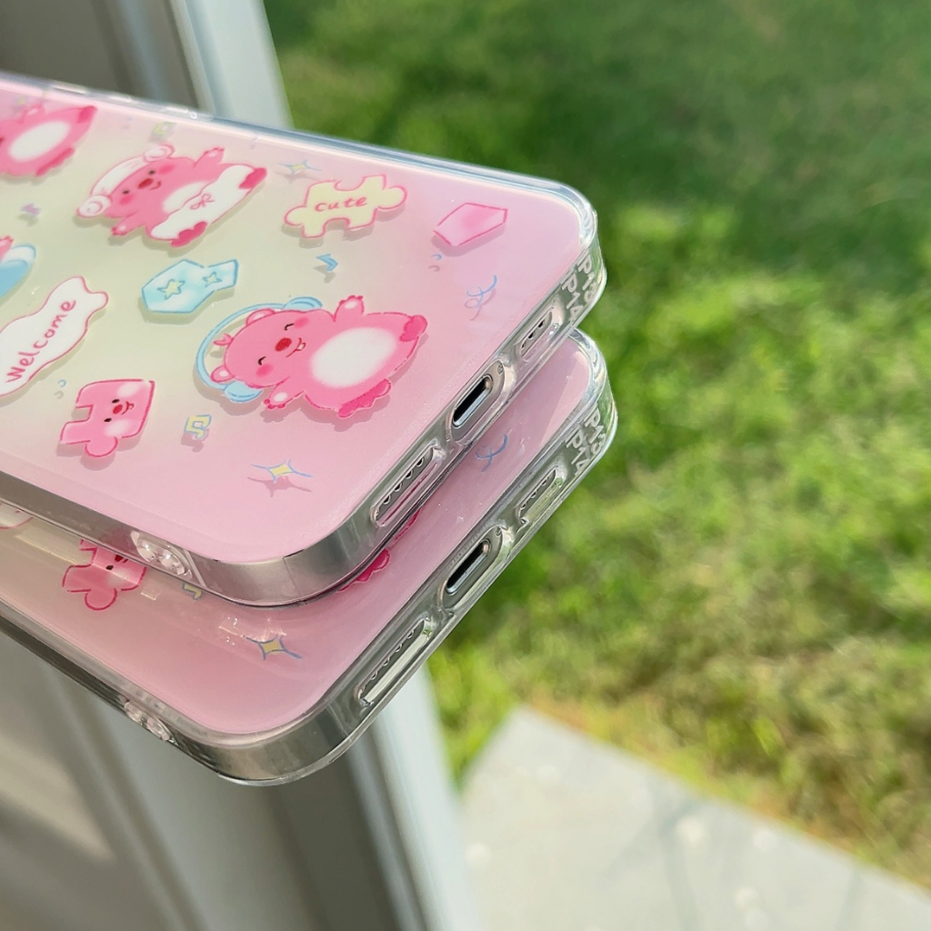 Dual imd powder yellow gradient ruby case cho iphone 14promax 13 iphone11 12 promax iphone case