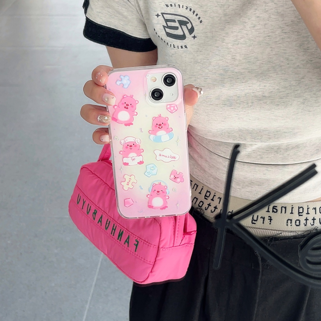 Dual imd powder yellow gradient ruby case cho iphone 14promax 13 iphone11 12 promax iphone case