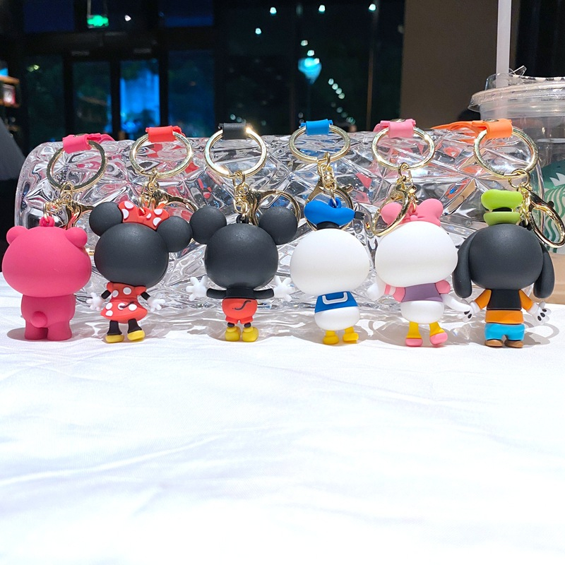 Móc Khóa Hình Vịt Donald / Gấu / Dâu Tây Hoạt Hình Dễ Thương