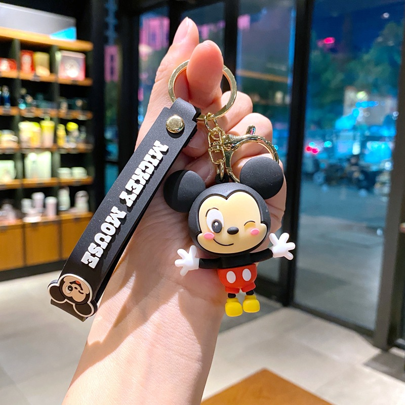 Móc Khóa Hình Vịt Donald / Gấu / Dâu Tây Hoạt Hình Dễ Thương