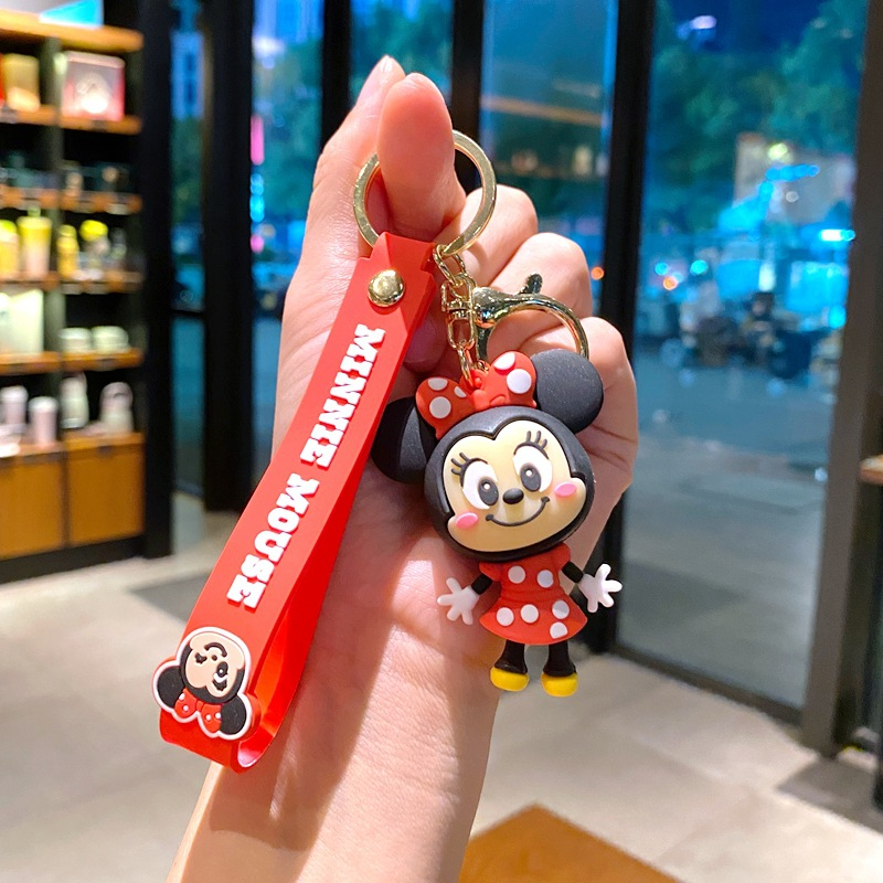 Móc Khóa Hình Vịt Donald / Gấu / Dâu Tây Hoạt Hình Dễ Thương