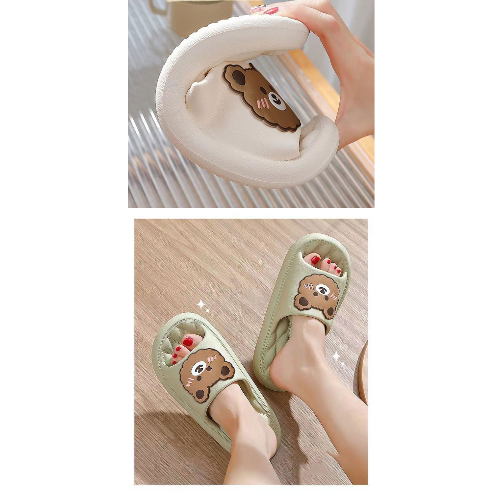 Dép Đi Trong Nhà / Ngoài Trời Họa Tiết Hoạt Hình Xinh Xắn Dành Cho Cặp Đôi