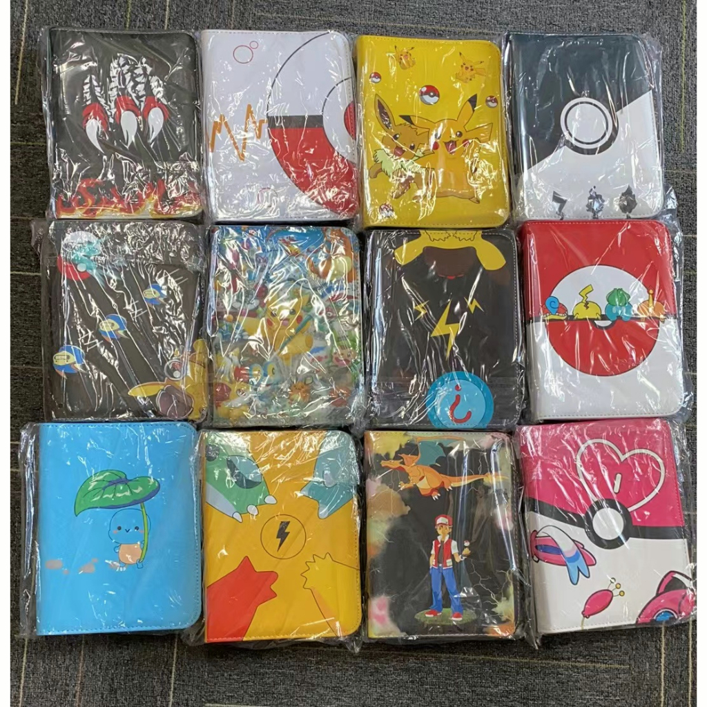 Set 400 Túi Đựng Thẻ Có Khóa Kéo In Hình Pokemon Dễ Thương Cho Bé